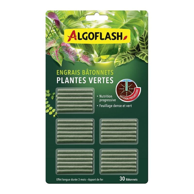 Algoflash Engrais Bâtonnets Plantes Vertes