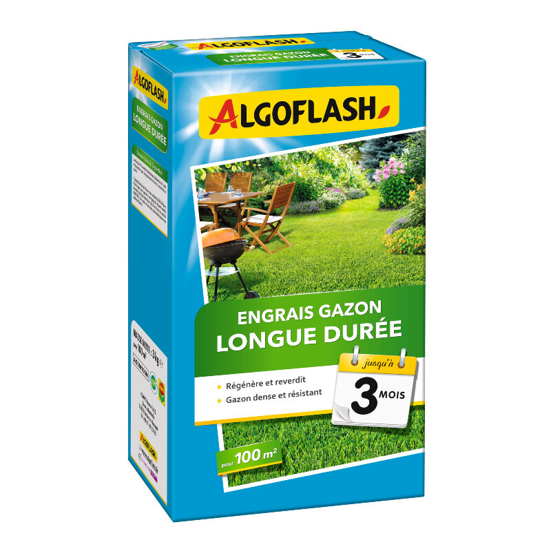 Engrais Gazon Longue Durée 3 mois Algoflash