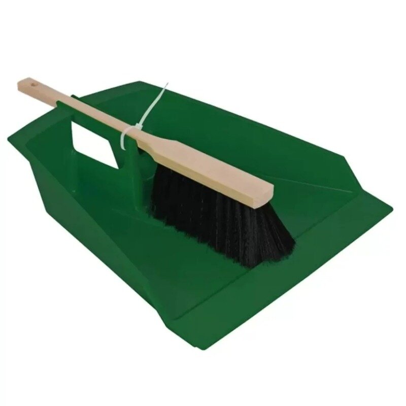 Pelle et brosse en plastique vert XXL